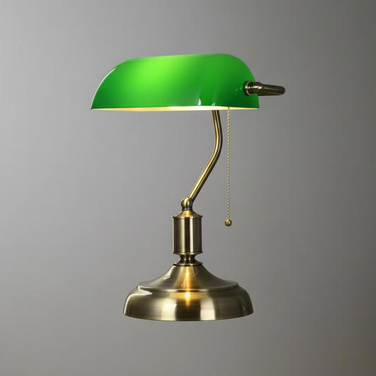 European Glass Table Lamp | Classic Bedside or Desk Lamp