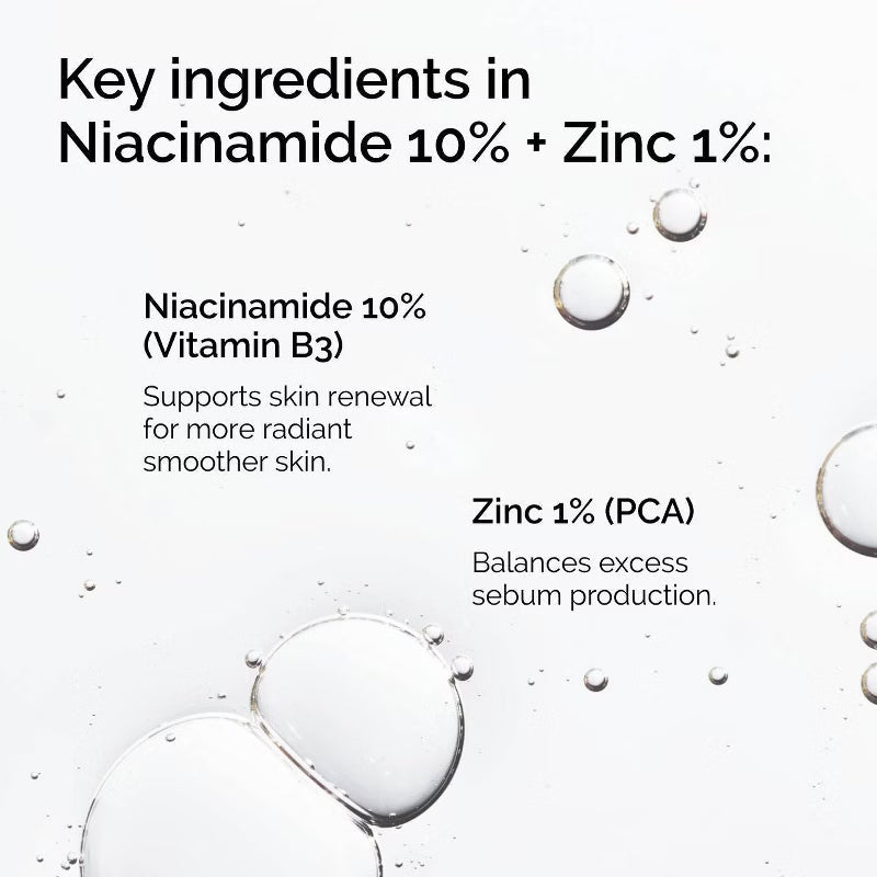Sérum Niacinamida 10% más Zinc 1% para piel propensa a imperfecciones y tono desigual 120 mL