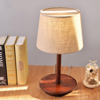 Gentle Glow Nordic Lamp | Walnut Wood Table Lamp