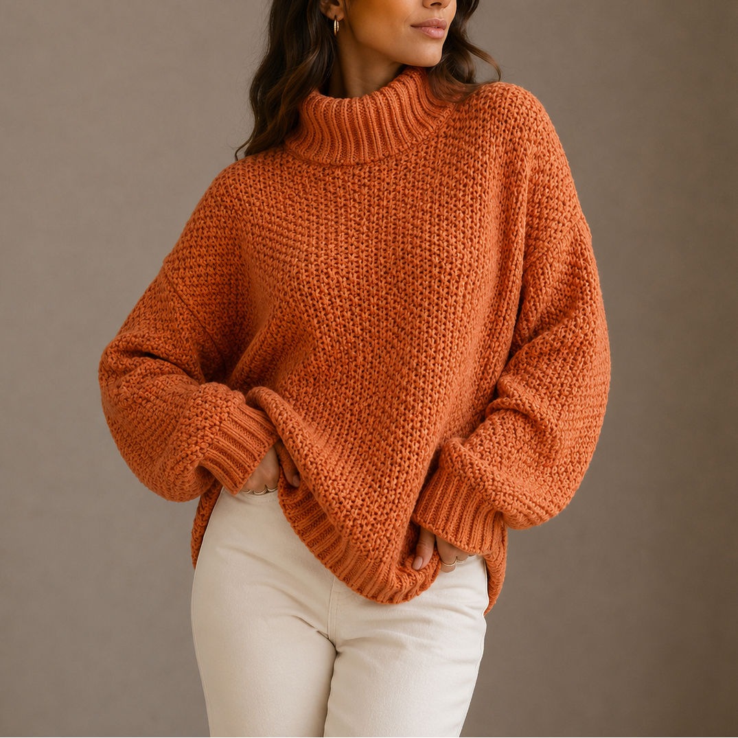 Heva | Cosy Oversized Chunky Knit Turtleneck Sweater for Cold Weather