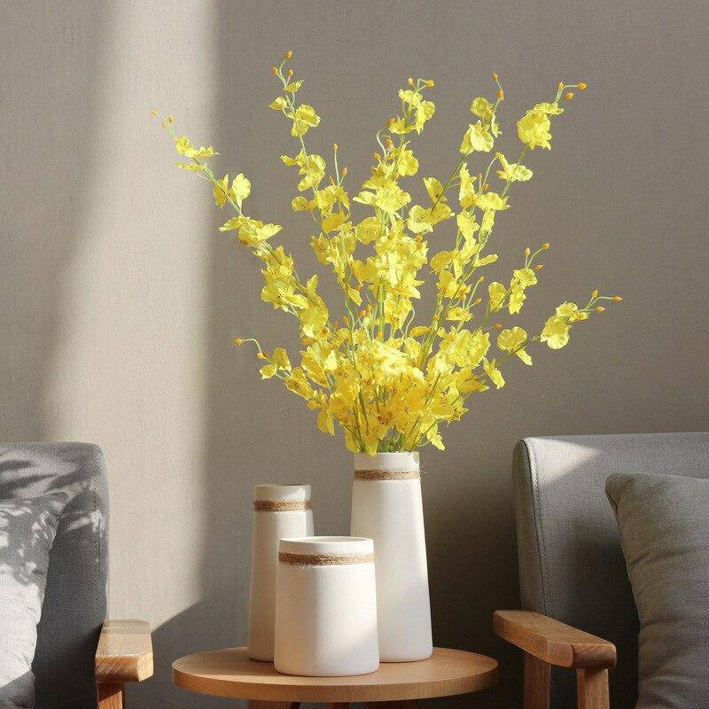 Modern White Ceramic Vase | Artistic Pottery Home Decor