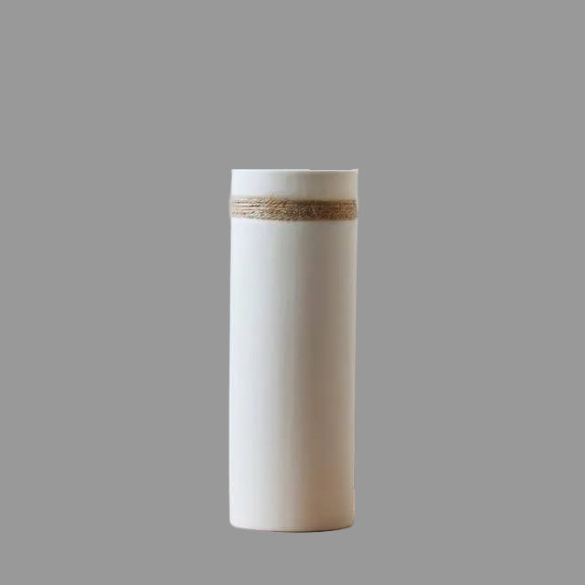 Modern White Ceramic Vase | Artistic Pottery Home Decor