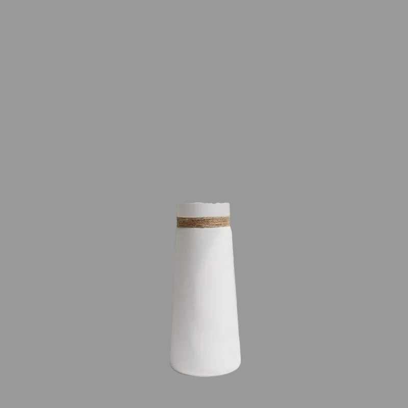 Modern White Ceramic Vase | Artistic Pottery Home Decor