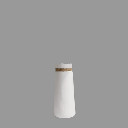 Modern White Ceramic Vase | Artistic Pottery Home Decor