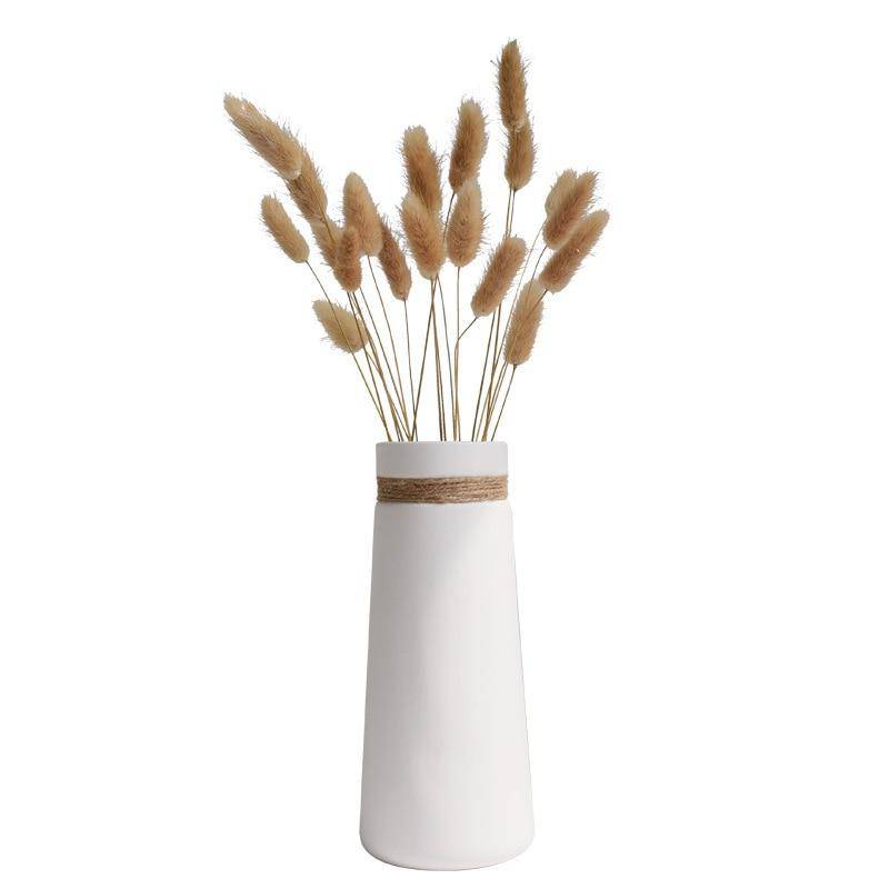 Modern White Ceramic Vase | Artistic Pottery Home Decor