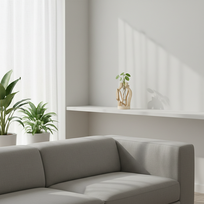 Natural Wooden Flower Vase | Unique Home Decoration