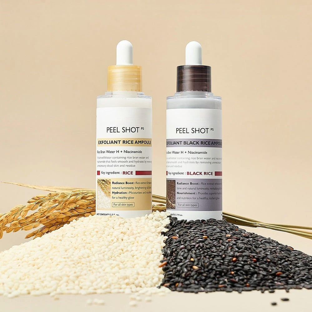Set Peau Neuve Soin Coréen avec Niacinamide & Tonique au Riz pour peau terne  