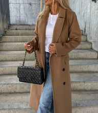 Paige | Women's Long Trench Coat - Longline Tailored Long Sleeve Structured