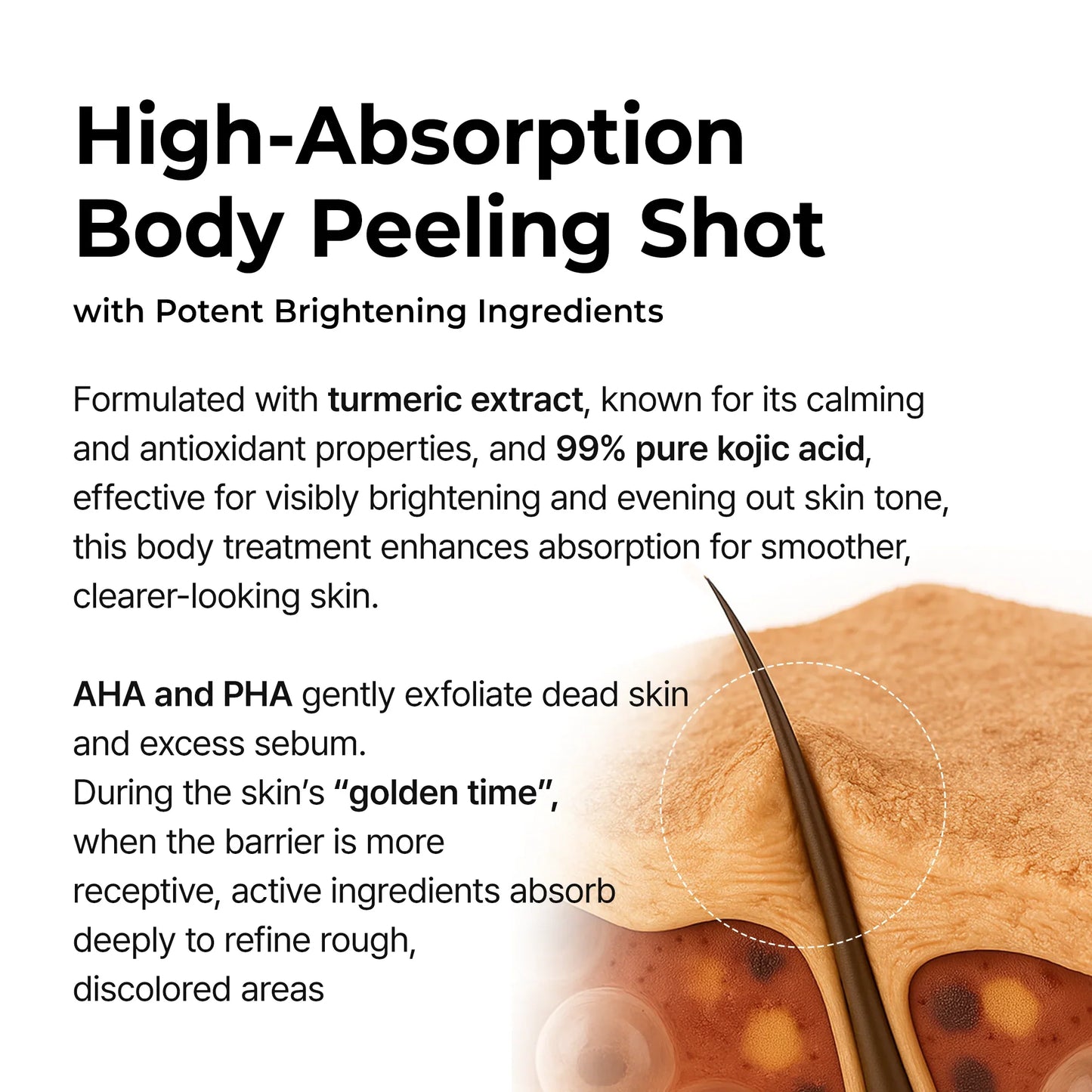 Peel Shot Kojic Acid Turmeric Duo for Dark Spots, Hyperpigmentation & Brightening
