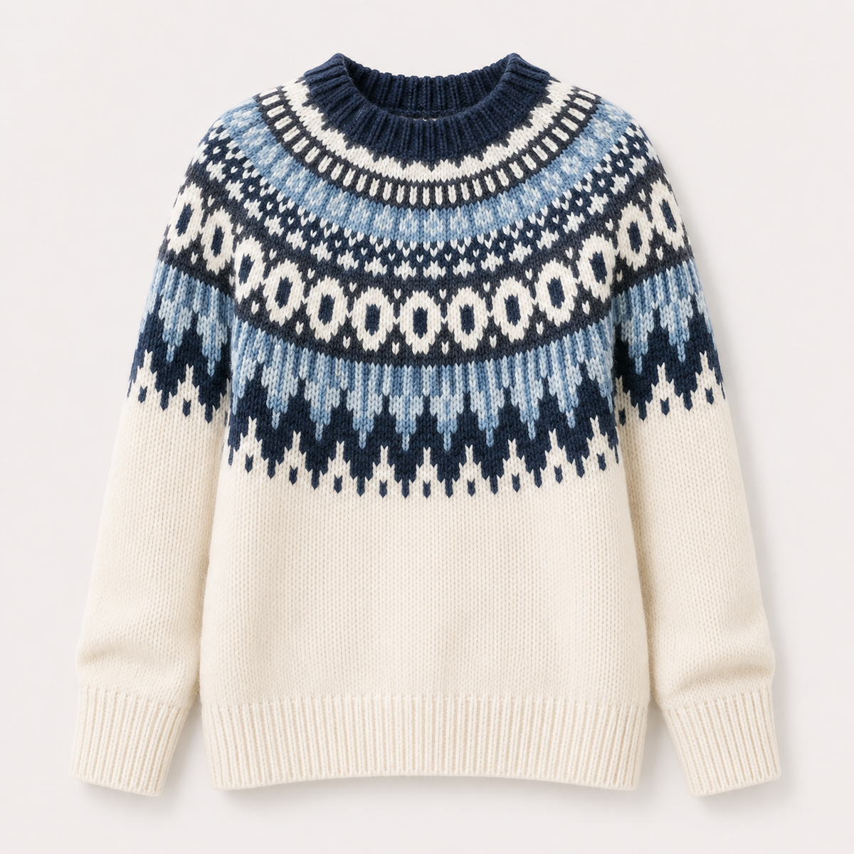 Piper | Women's Knit Sweater - Nordic Pattern Long Sleeve Comfortable Fit
