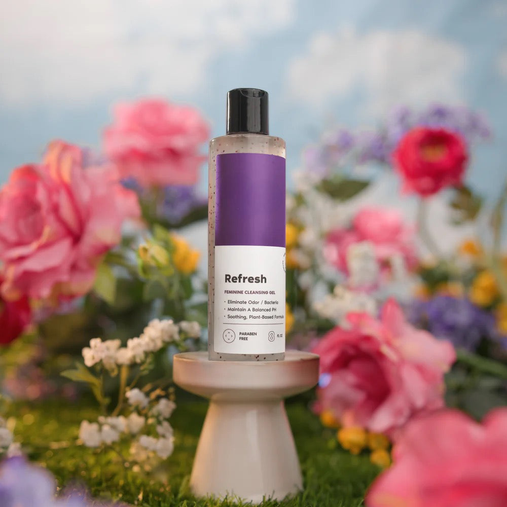 pHバランスを整えるリフレッシュ植物由来デリケートゾーン用ボディウォッシュ 敏感肌用 8 oz