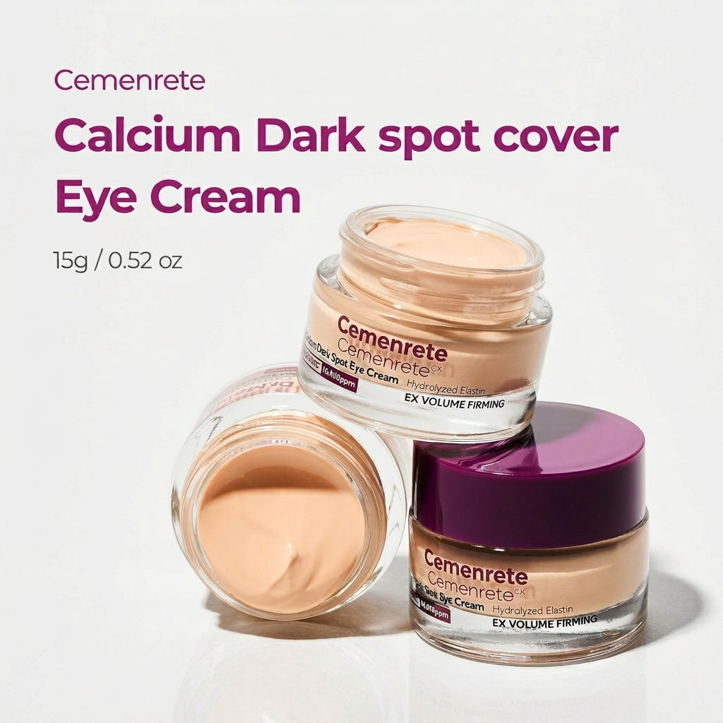 Calcium Dark Spot Cover Eye Cream for Dark Circles, Under Eye Bags & Firming