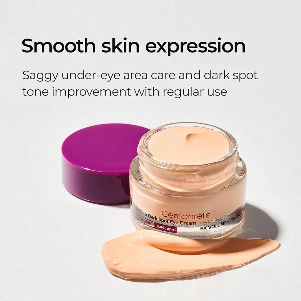 Calcium Dark Spot Cover Eye Cream for Dark Circles, Under Eye Bags & Firming