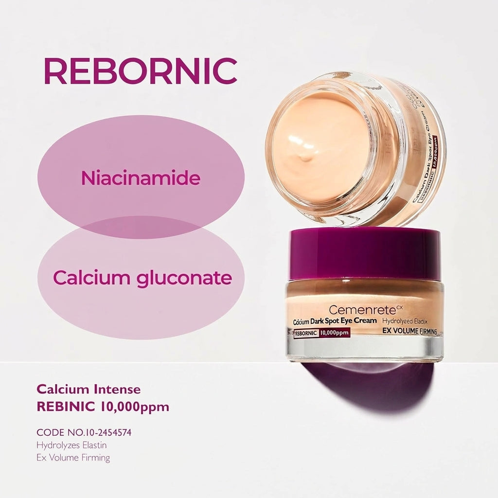Calcium Dark Spot Cover Eye Cream for Dark Circles, Under Eye Bags & Firming