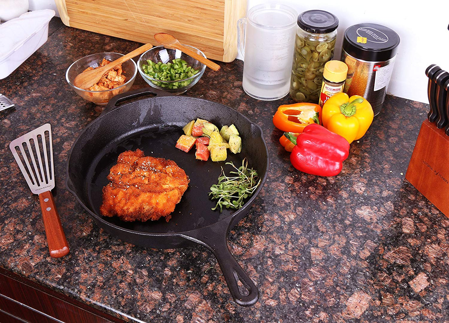 Pre-Seasoned Cast Iron Skillet Set - 3 Pcs