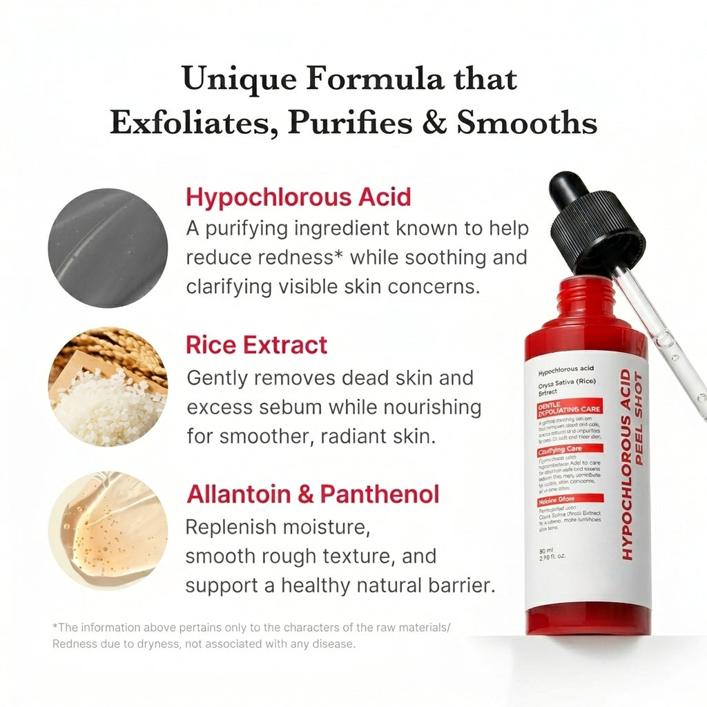 Hypochlorous Acid Peel Shot Duo for Exfoliation & Skin Texture