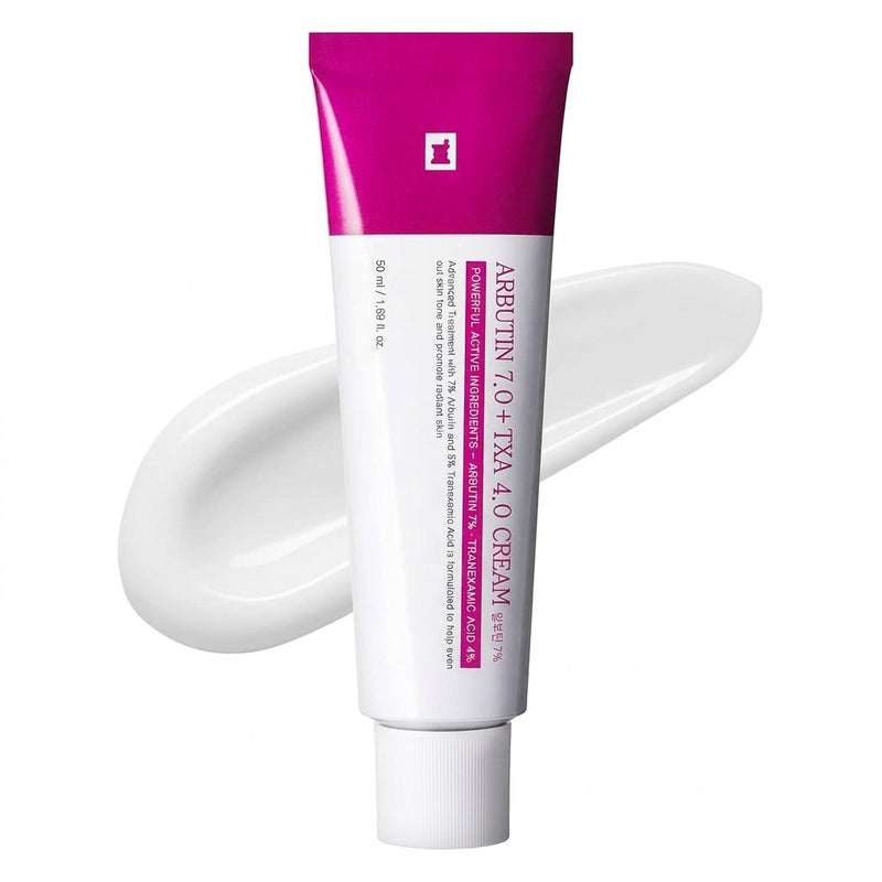 Crema al 7% di arbutina e al 4% di acido tranexamico con niacinamide per le macchie scure