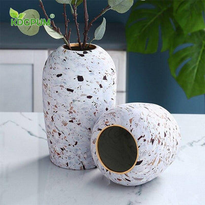 Terrazzo Design Ceramic Vase | Modern Flower Vase