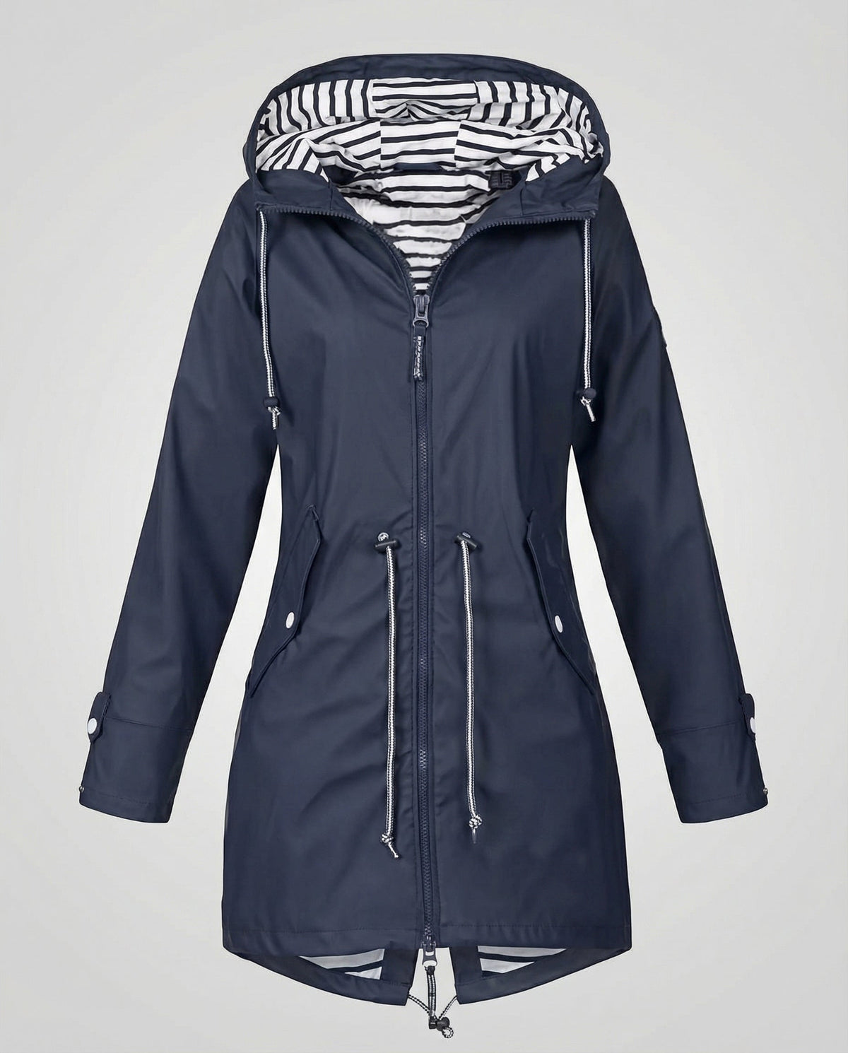 Tilda | Women's Parka Rain Jacket - Hooded Drawcord Waist Waterproof