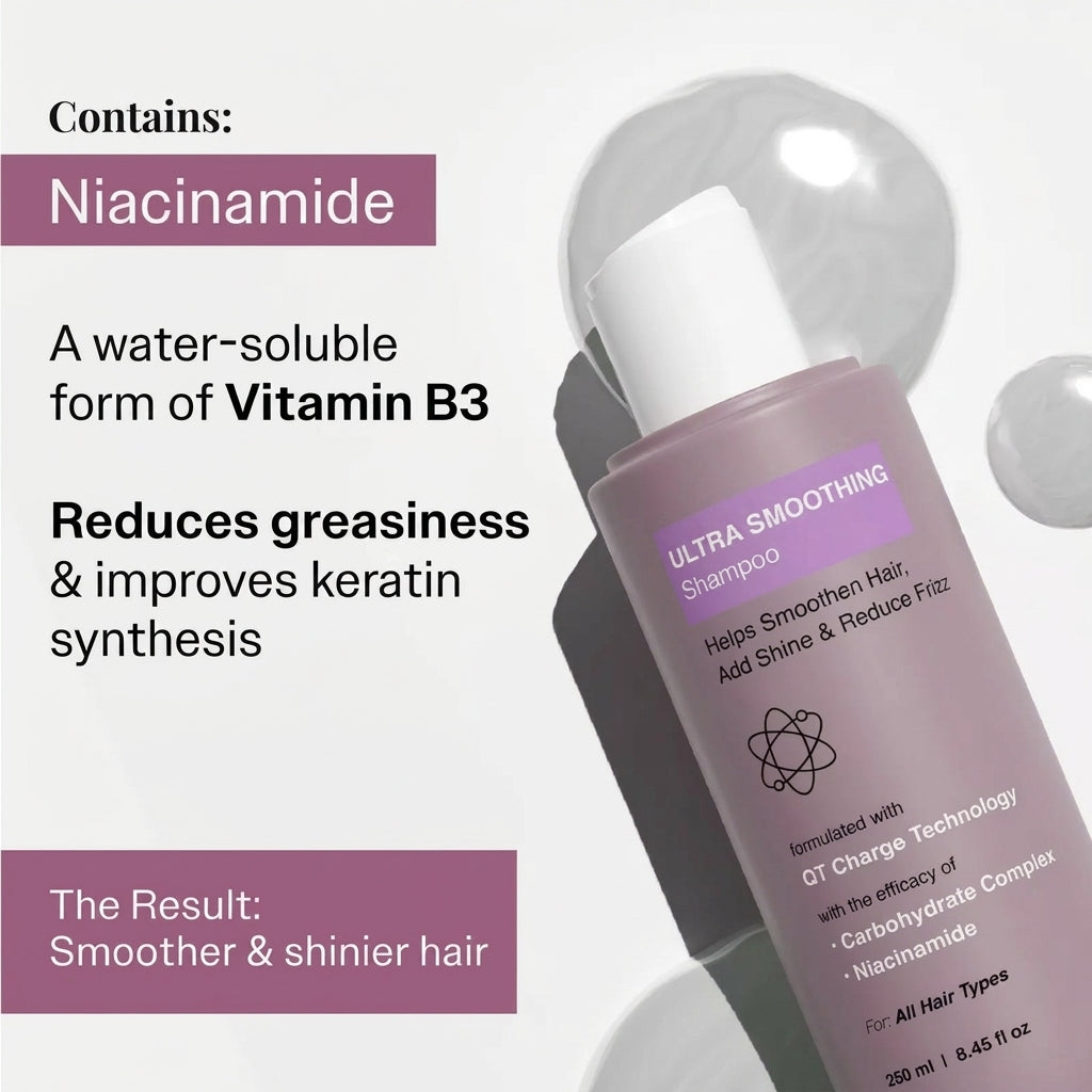 Trio Ultra Lissant pour Cheveux avec Niacinamide pour cheveux plus lisses et sans frisottis  