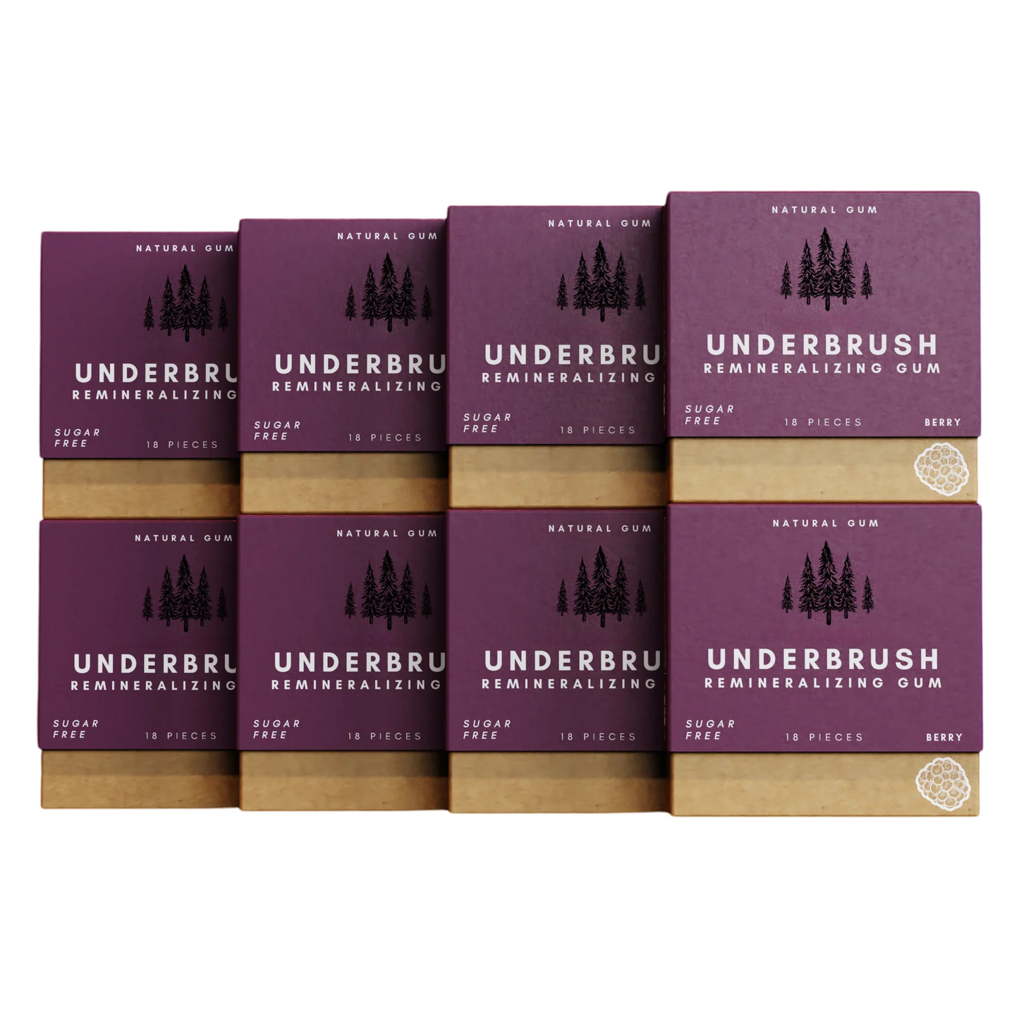 Underbrush Remineralizing Chewing Gum for Enamel Protection and Fresh Breath