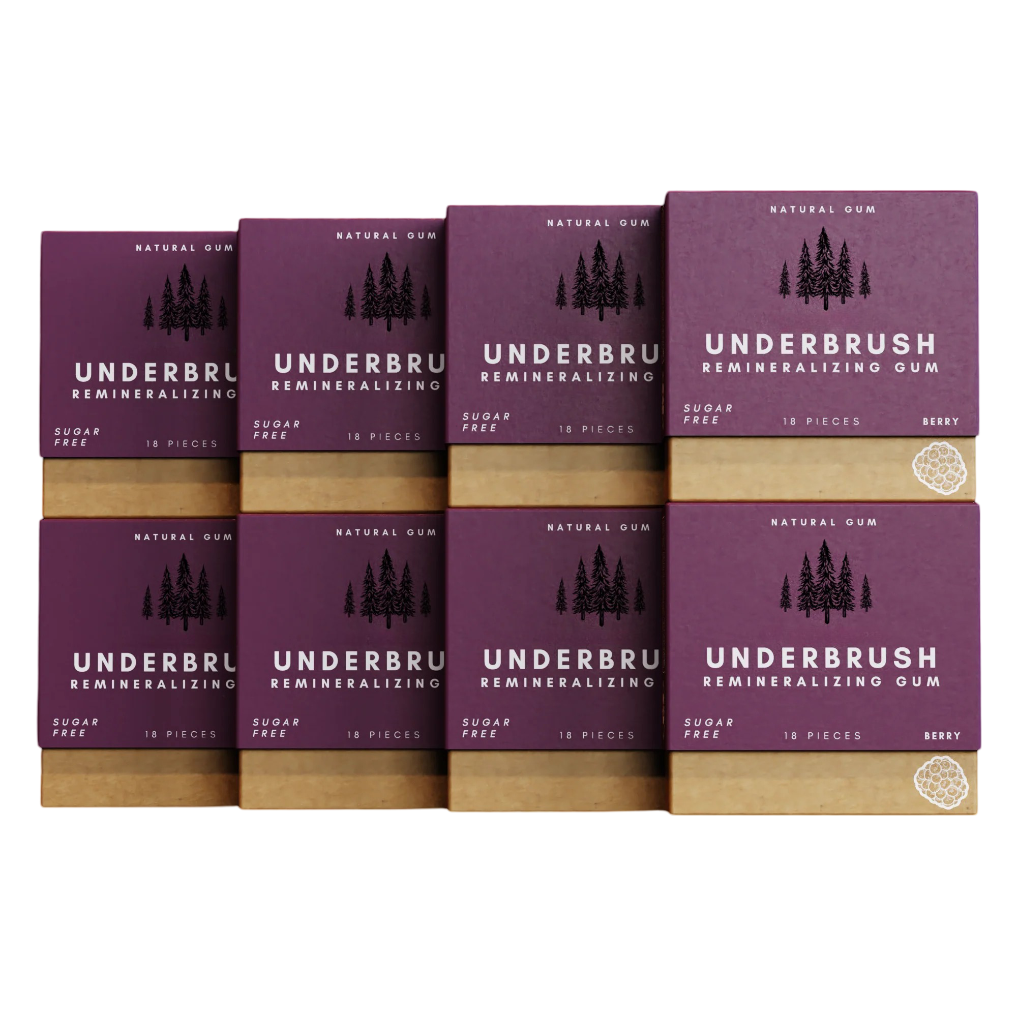 Chewing-gum Reminéralisant Underbrush pour Protection de l’Émail et Haleine Fraîche  