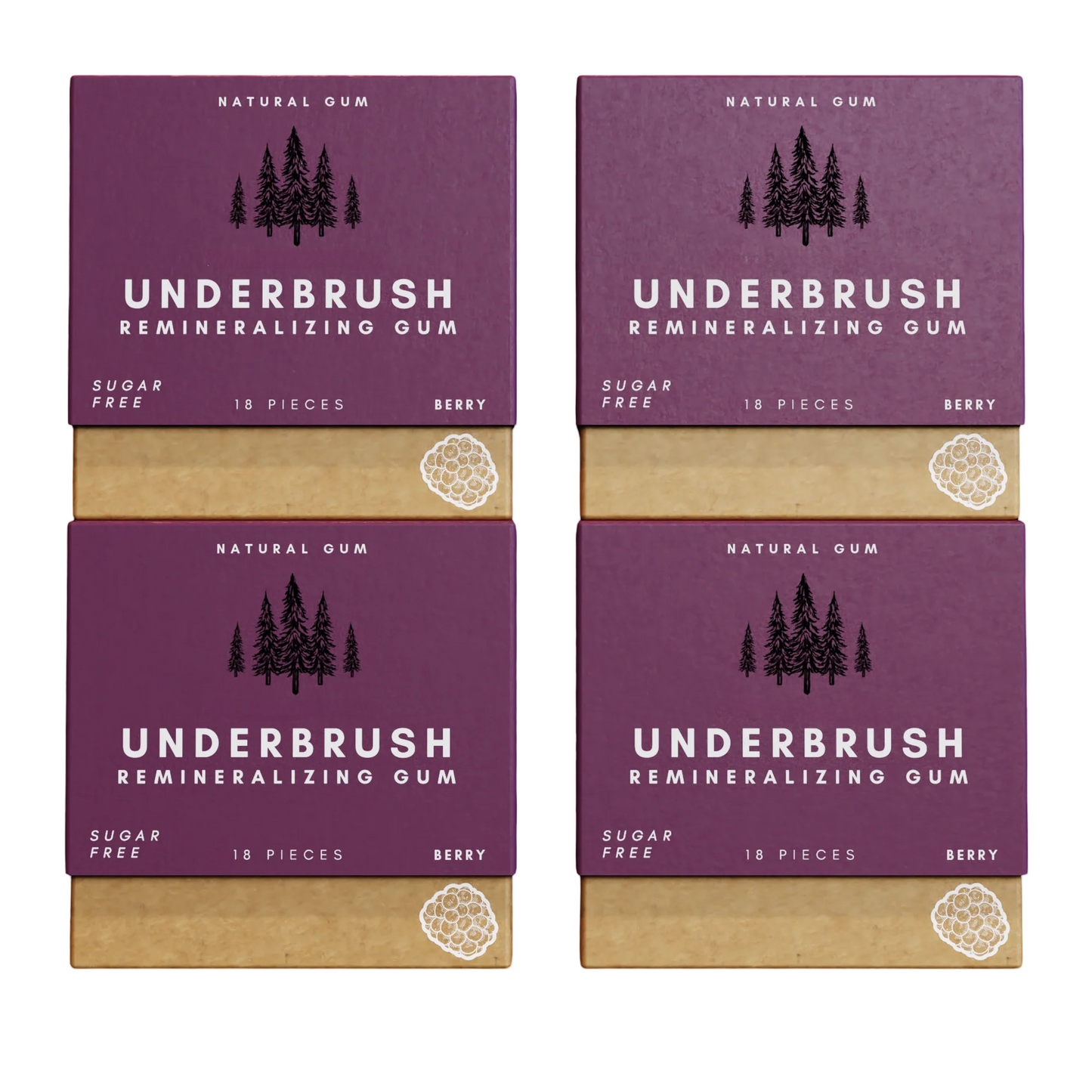 Underbrush Remineralizing Chewing Gum for Enamel Protection and Fresh Breath