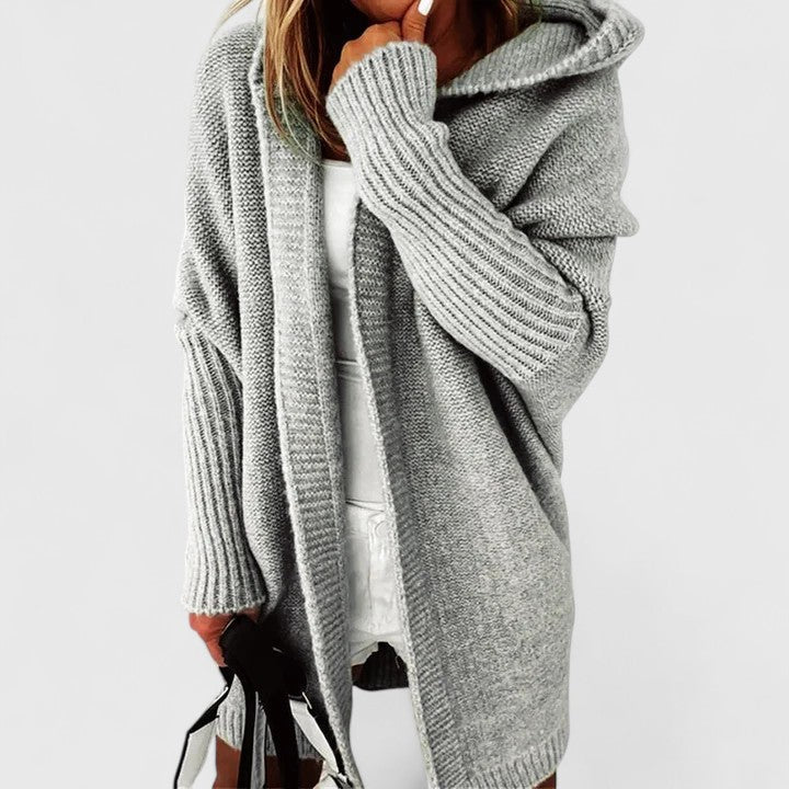 Della | Women's Oversized Cardigan - Loose Knit Relaxed Drape