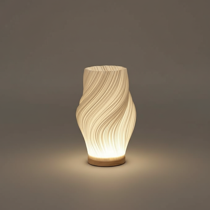Wavecrest | Contemporary Table Lamp for Bedroom & Desk