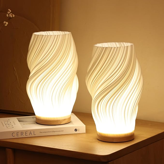 Wavecrest | Contemporary Table Lamp for Bedroom & Desk