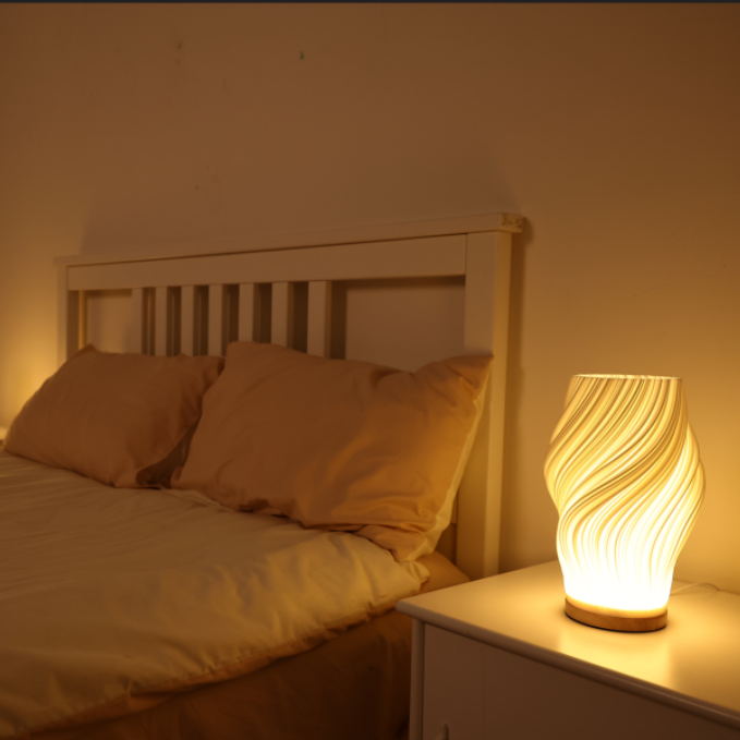 Wavecrest | Contemporary Table Lamp for Bedroom & Desk