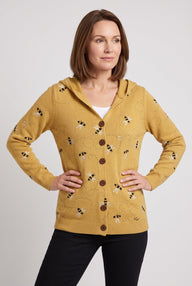 Women's Cardigan | Hooded Button-Front Longline
