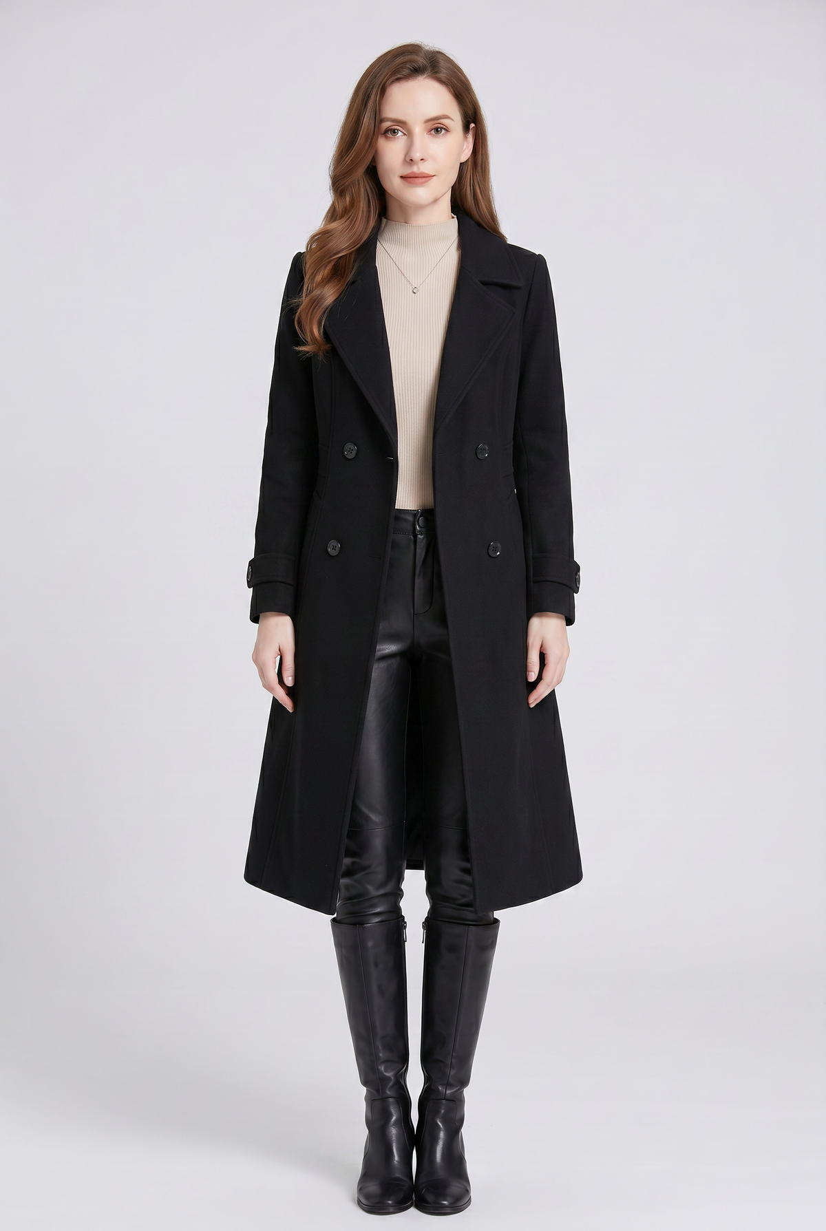 Women's Trench Coat | Double Breasted Longline Style
