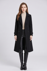 Women's Trench Coat | Double Breasted Longline Style