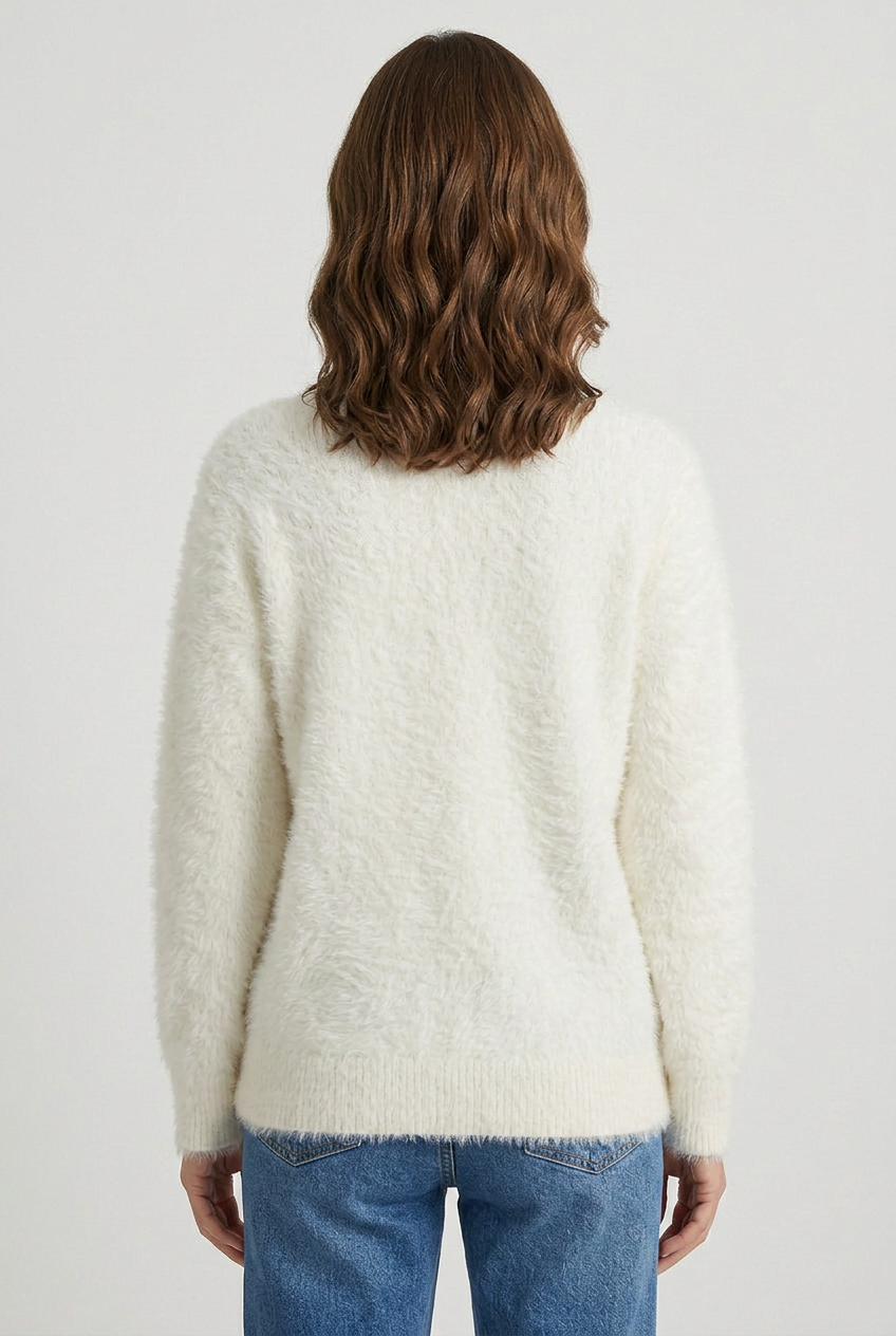 Women's V Neck Long Sleeve Knit Cardigan | Button Down