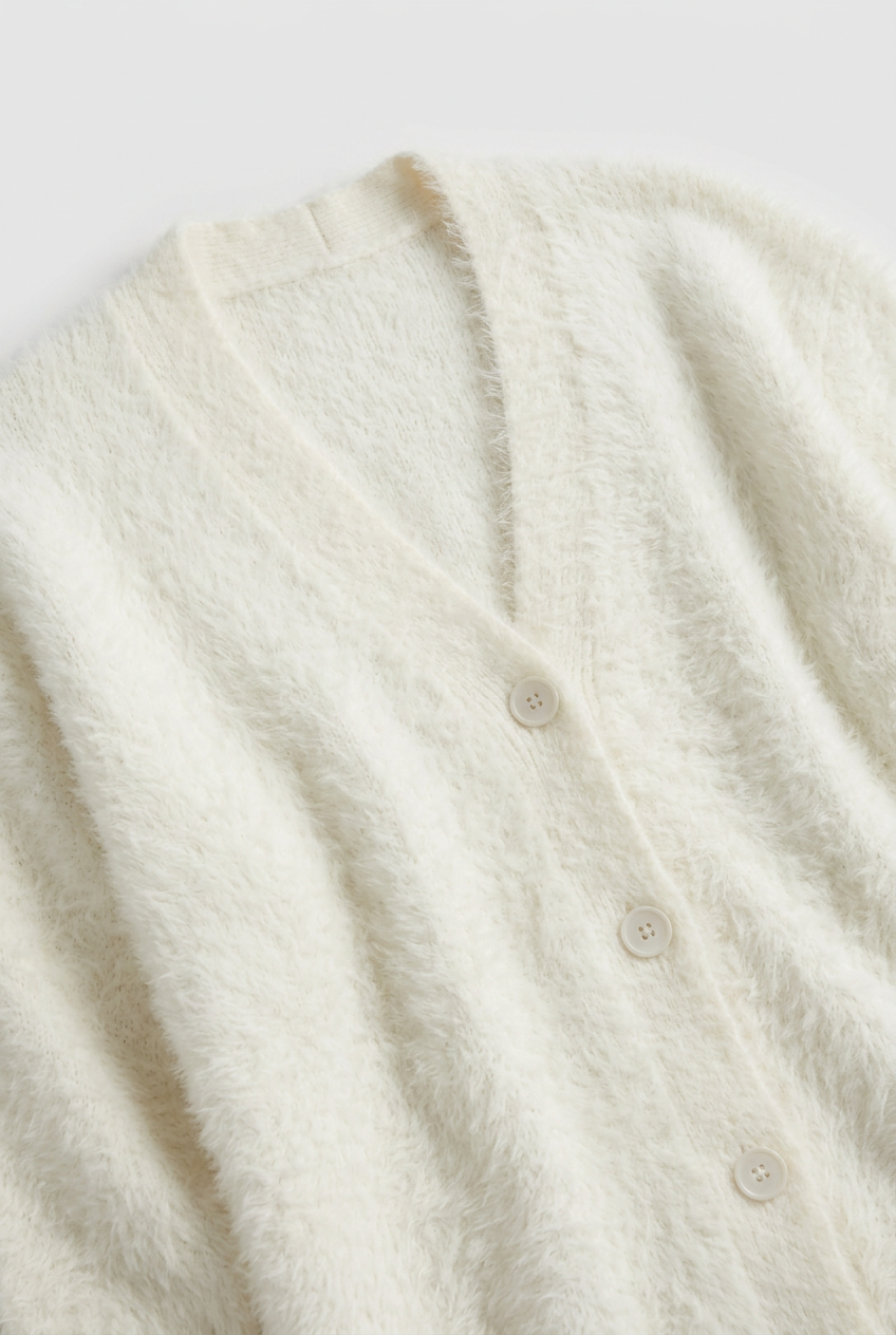 Women's V Neck Long Sleeve Knit Cardigan | Button Down