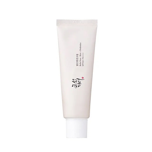 Écran solaire quotidien coréen au riz + probiotiques SPF50+ pour éclat et teint terne