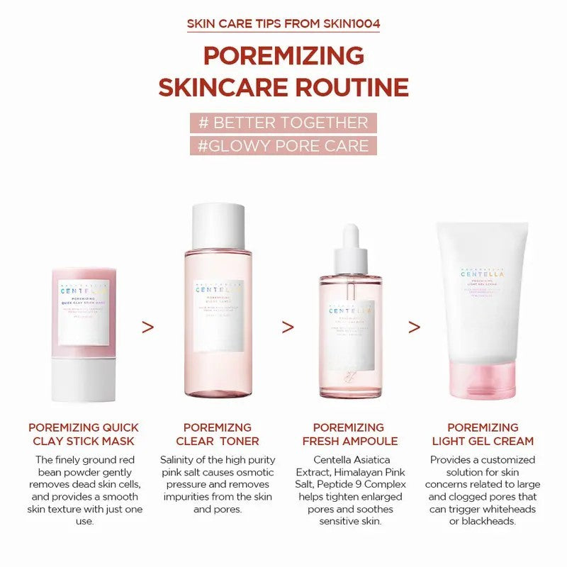 Set Perfect Pore con espuma limpiadora, mascarilla de arcilla, tónico, ampolla y crema en gel