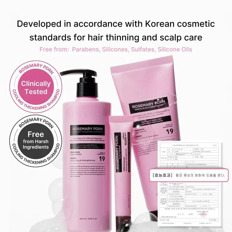 Rosemary PDRN Hair and Scalp Care Set for Thinning Hair, Scalp Care & Thicker Hair