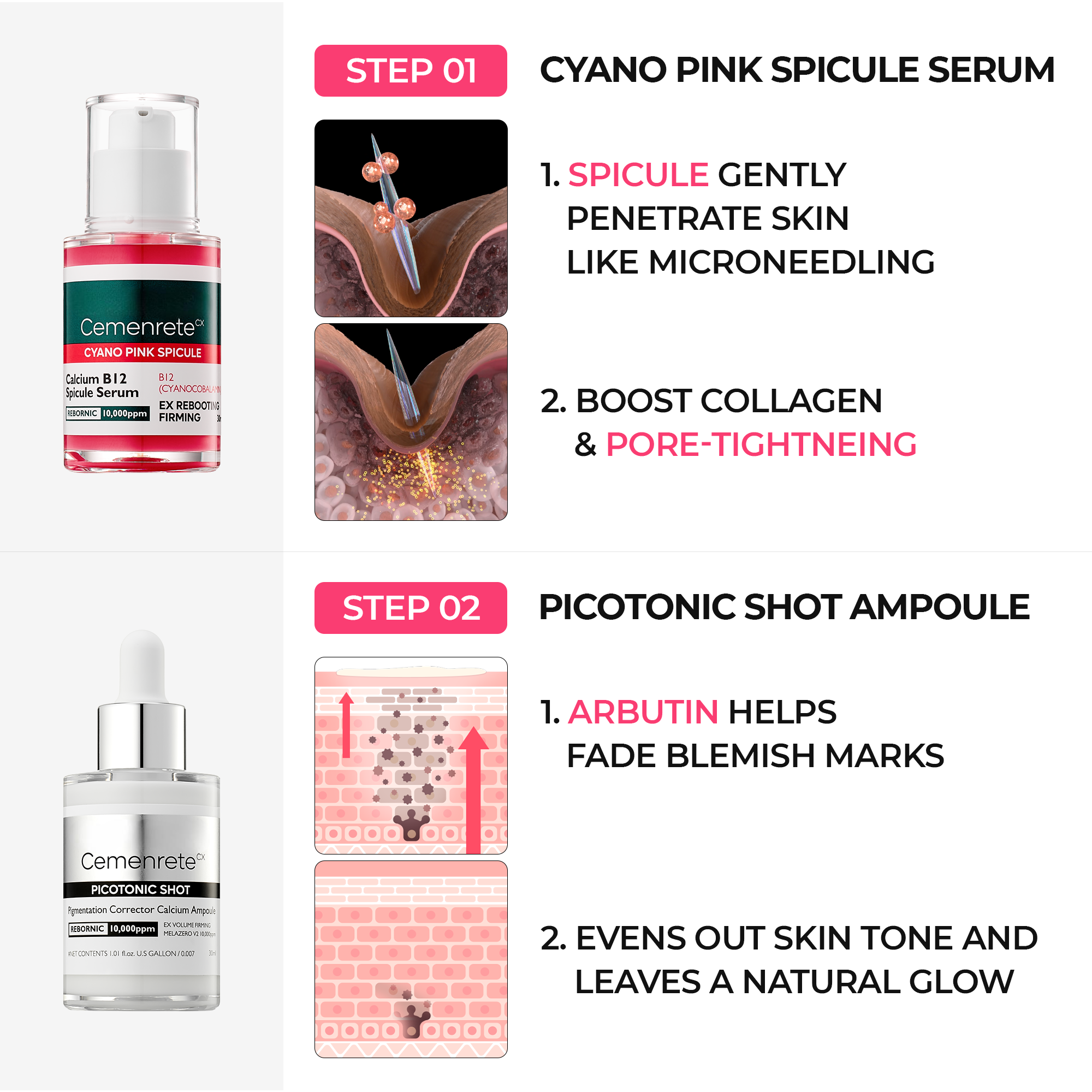 Duo de sérums Lumi pour les pores et les taches, pour les pores, les taches brunes et la pigmentation