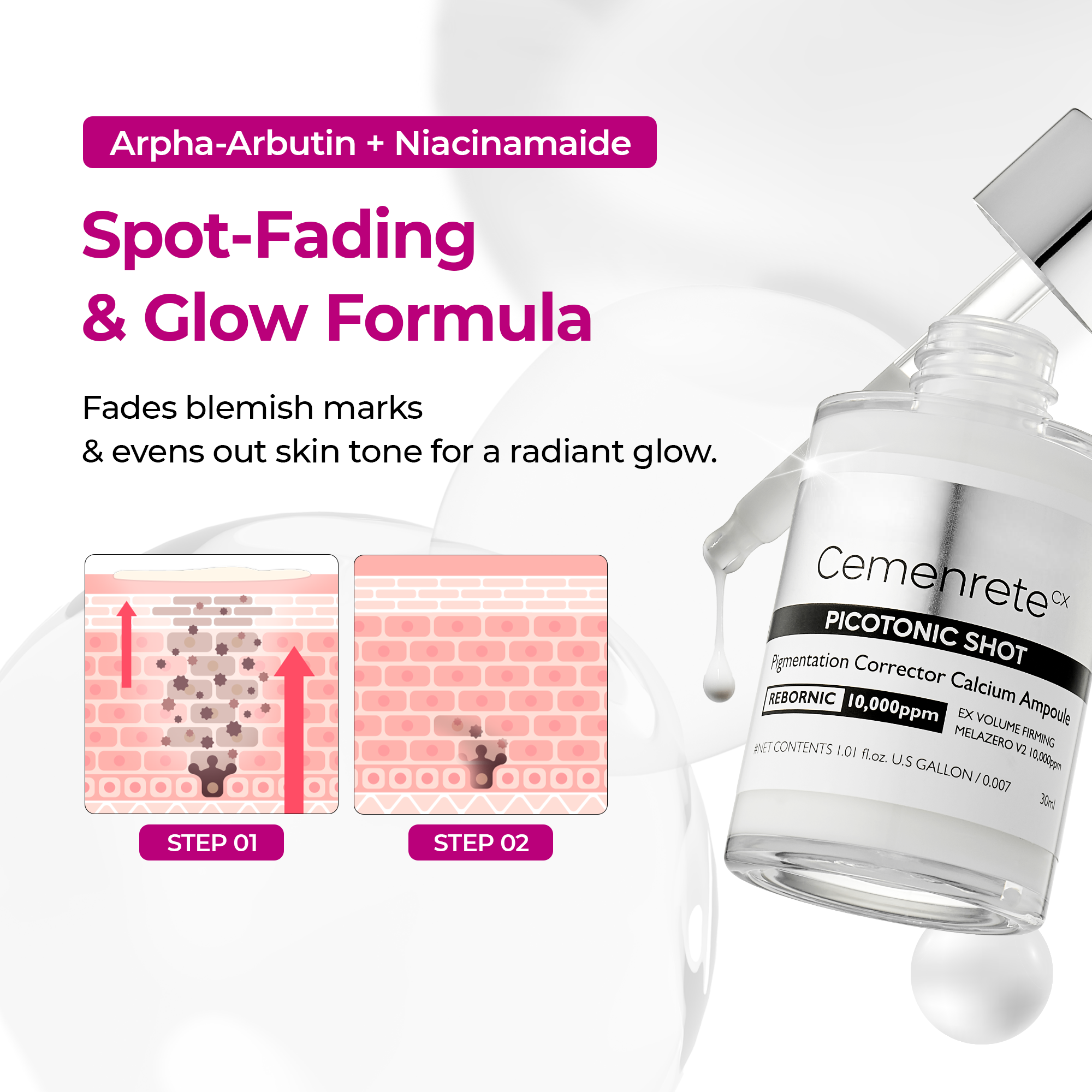 Duo de sérums Lumi pour les pores et les taches, pour les pores, les taches brunes et la pigmentation
