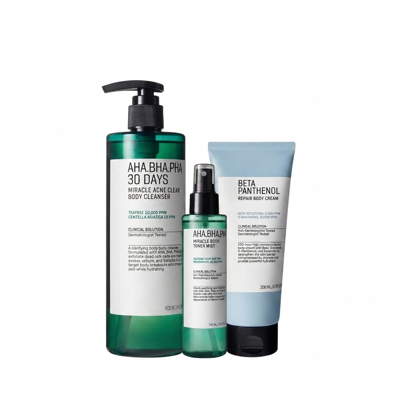 Full Body Miracle Repair Set Korean Skincare Body Set with Salicylic Acid for Dark Spots and Breakouts