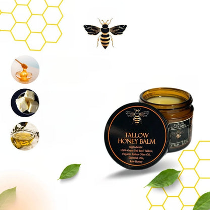 Tallow Honey Balm for Face, Hands and Body Moisture