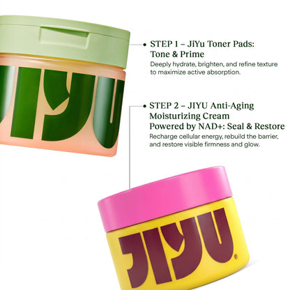 JiYu Anti-Aging Glow-Up Bundle with NAD+ Cream for Glowing Skin