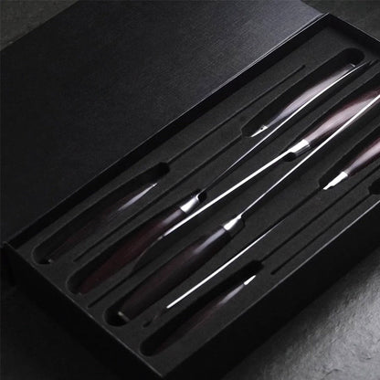 Professional Chef Knife Set, High-Carbon Steel, 15° Blades