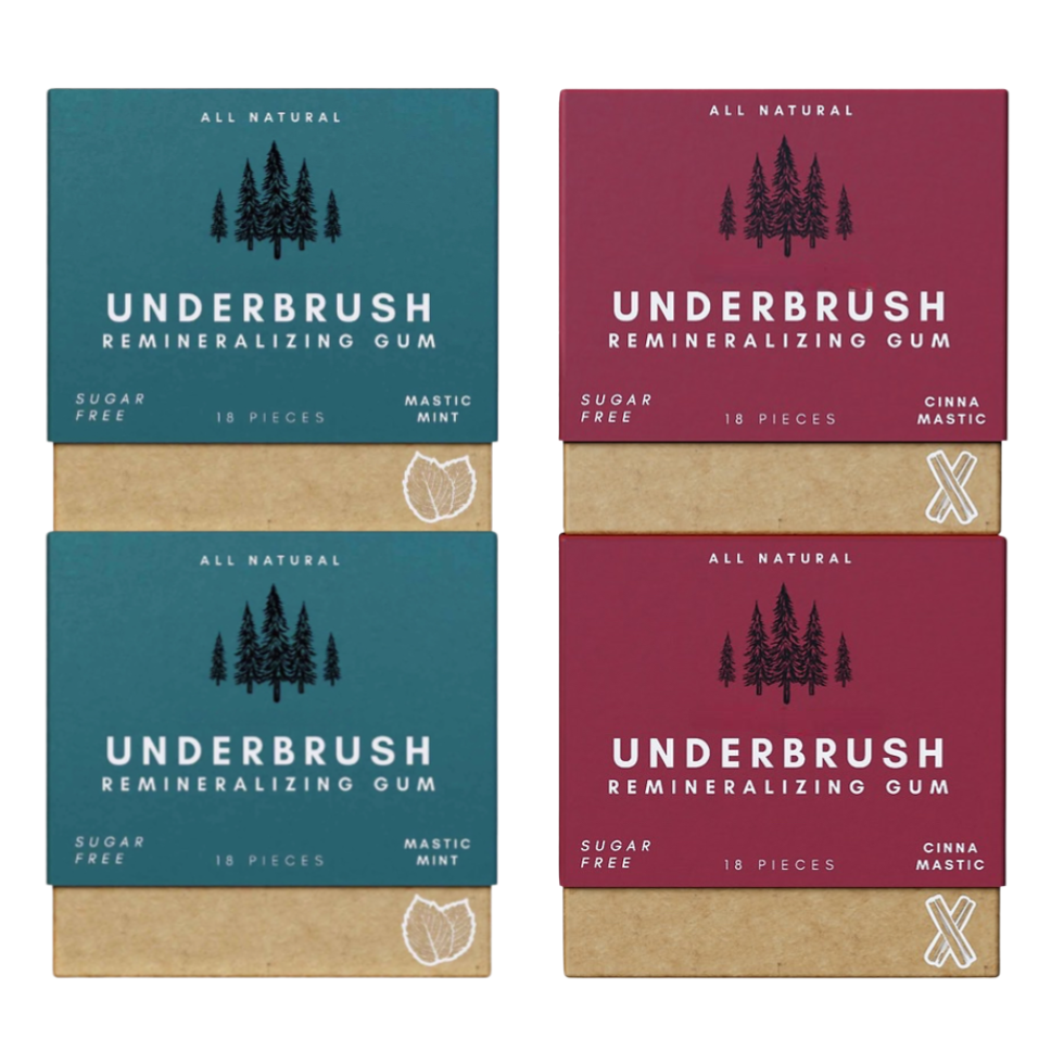 Underbrush Remineralizing Chewing Gum for Enamel Protection and Fresh Breath