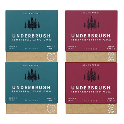 Underbrush Remineralizing Chewing Gum for Enamel Protection and Fresh Breath