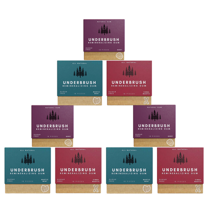 Underbrush Remineralizing Chewing Gum for Enamel Protection and Fresh Breath
