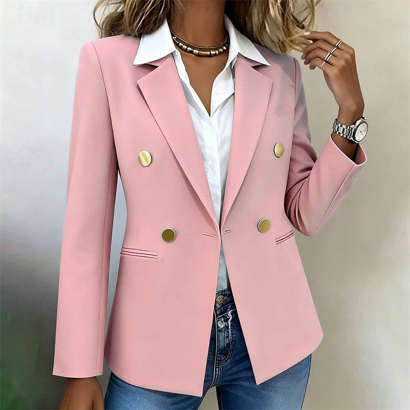 Isabelle | Women's Tailored Blazer - Button Detail Structured Shoulder